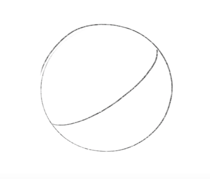 Lesson 1 (warm up): Draw a sphere and cut it in half